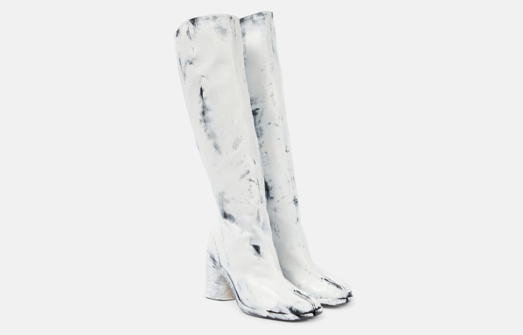 Des boots Margiela reprenant la technique du Bianchetto.