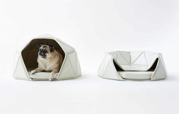 Panier pour chiens Heads or tails, par Nendo, extrait du livre Pet-tecture aux éditions Phaidon