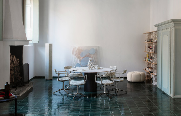 Salle à manger de l’hôtel éphémère Vipp au sein du Palazzo Monti