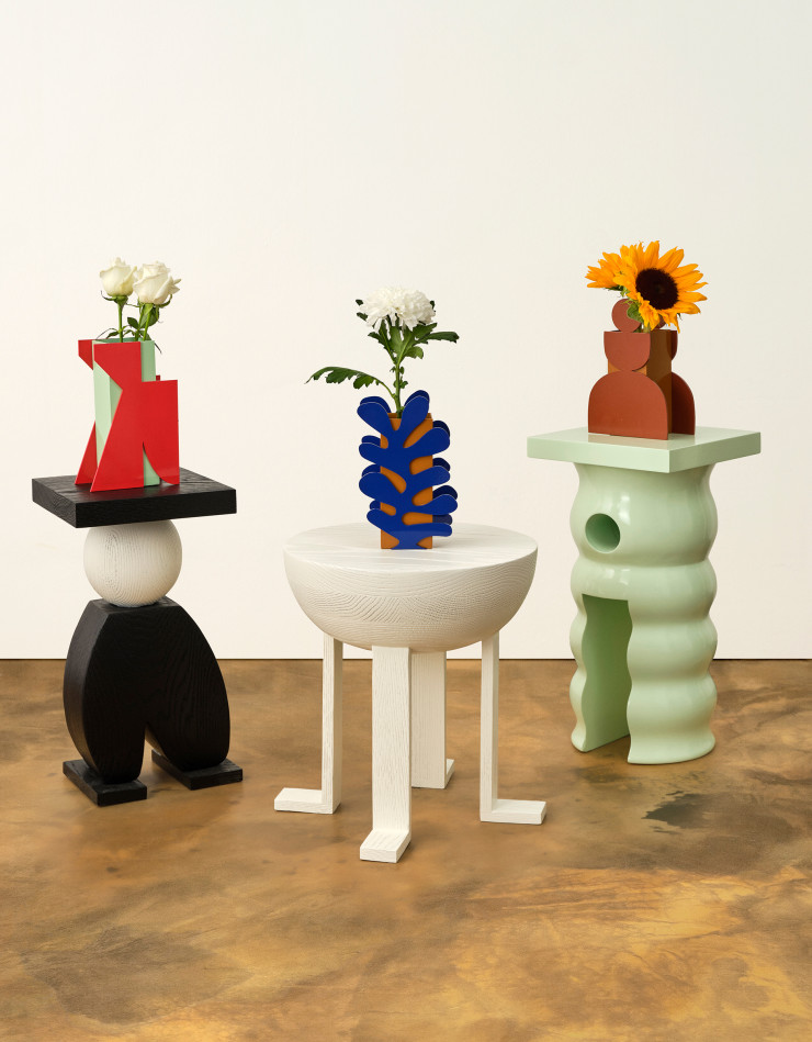 Tables d’appoint « Pantalone», « Perroquet» et « Isabella» par Animate Objects