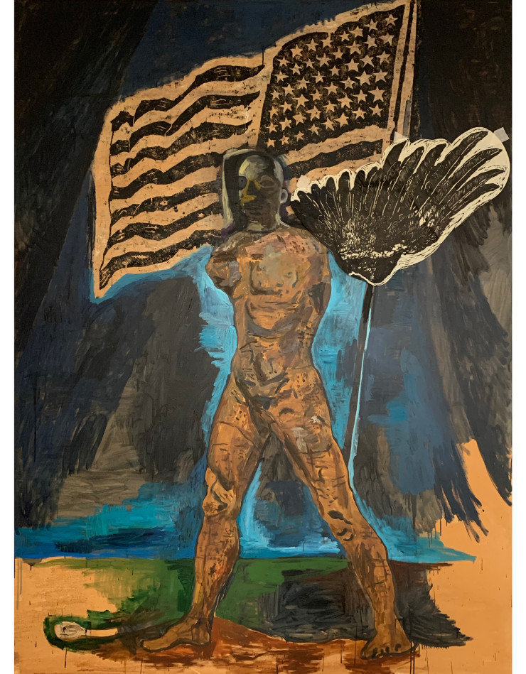 Nancy Spero, You bear the stigma… (Artaud painting), 1969, Gouache, encre et collage sur papier, 62,7 x 50,2 cm © DACS, Courtesy Galerie Lelong & Co