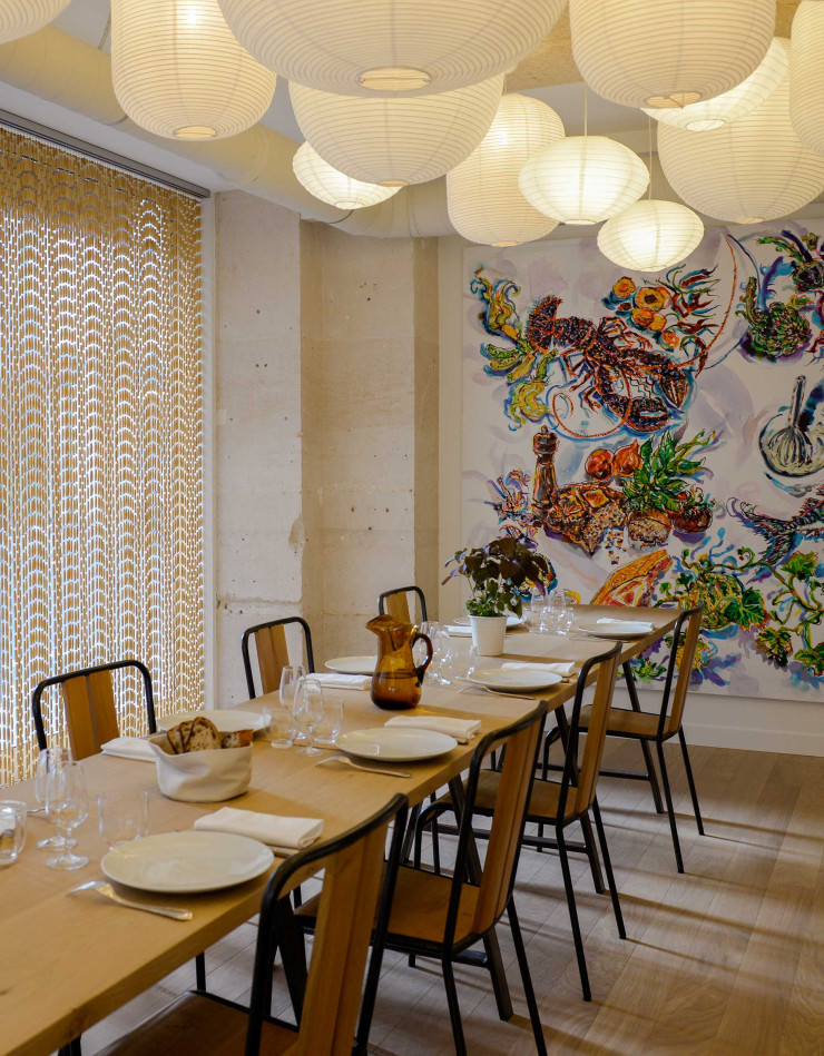 Intérieur du restaurant privé LAGO de Chloé Charles