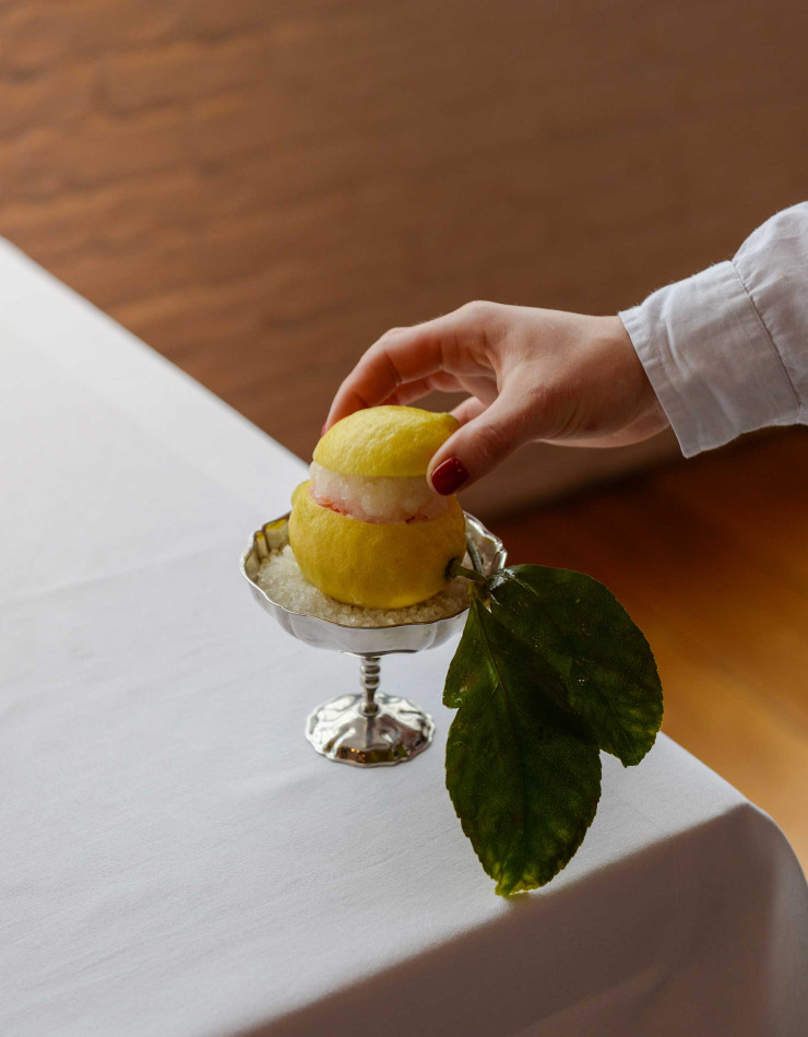 Un citron givré … à la chair d’araignée de mer