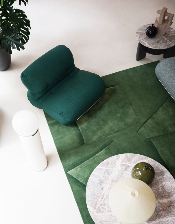 Vert émeraude et du blanc.