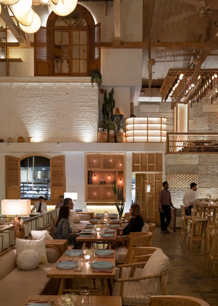 À l’intérieur du restaurant Bastian.