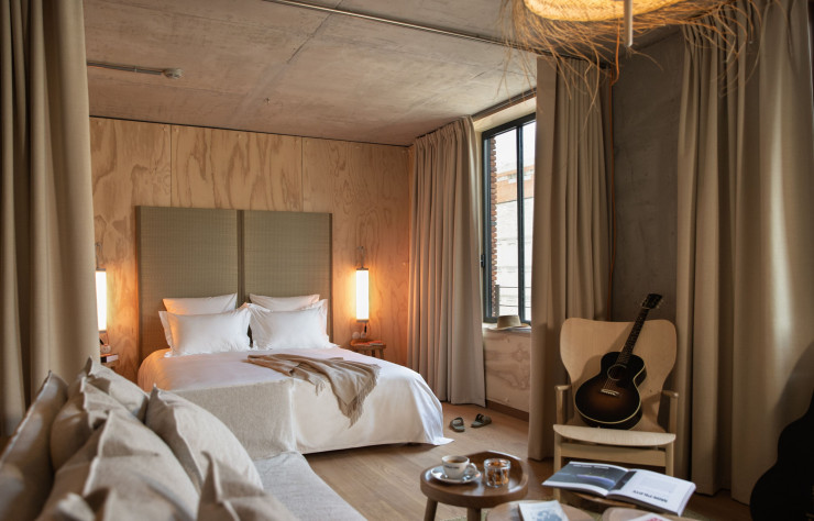 Vue de l’une des chambres du Mob Hotel.