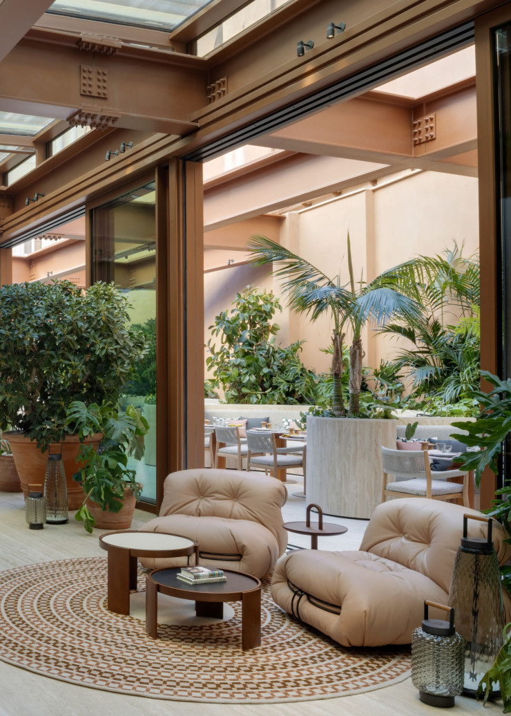 La terrasse végétalisée du Six Senses Rome.