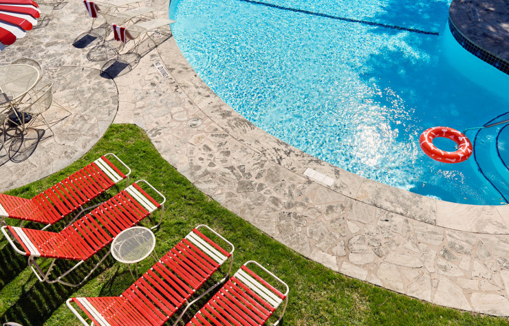 La piscine de l’Austin Motel, au Texas.