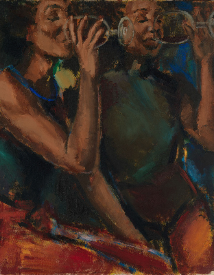 Huile sur toile Correintes Del Éxtasis (Les Couloirs de l’extase) (2021).