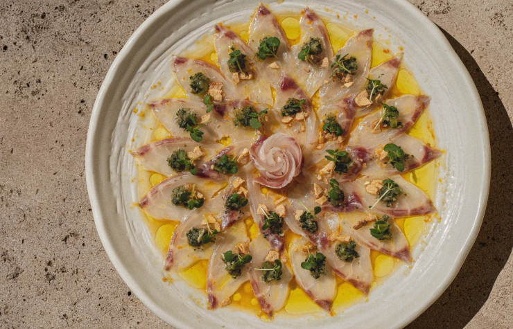 Le menu, « d’inspiration japonaise aux accents méditerranéens », a été élaboré par le chef Kawaï.