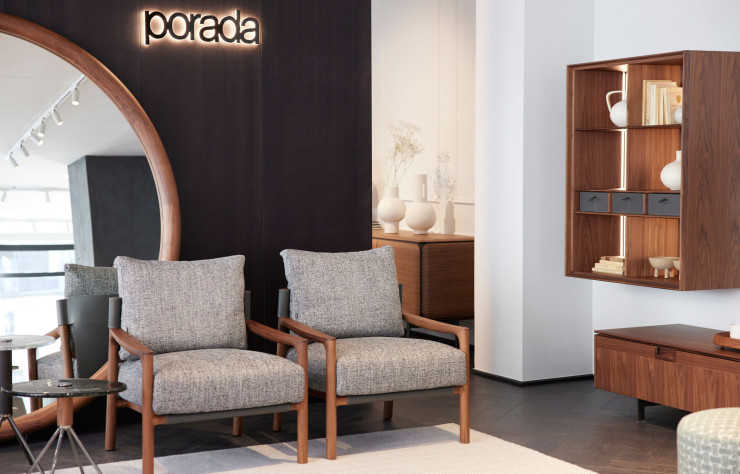 Le showroom Porada, boulevard Saint-Germain.