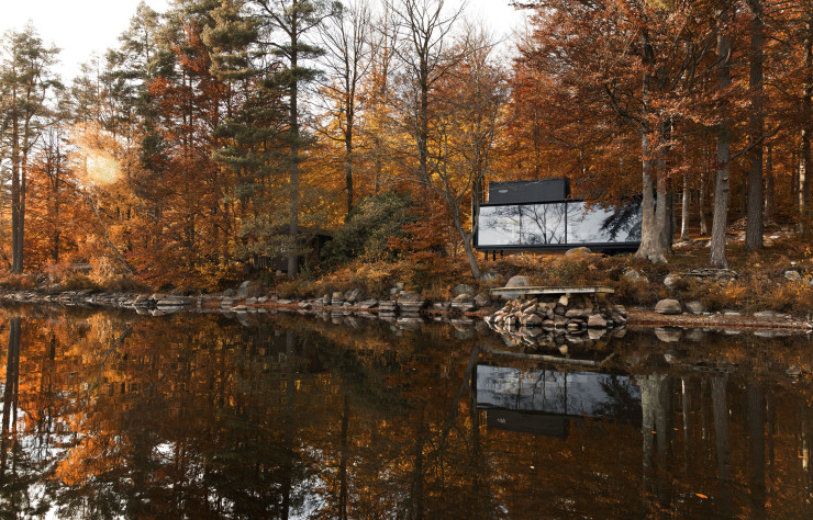 Le refuge jouit d’une vue imprenable sur le lac.