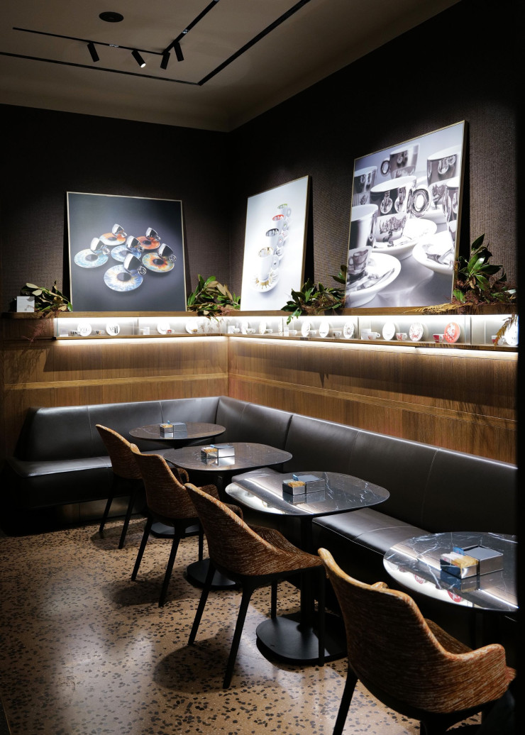A l’intérieur d’un café Illy.