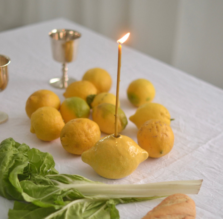 Attention, le bougeoir citron de Diego Nine, est impropre à la consommation !