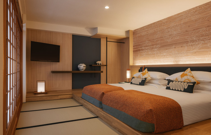 L’une des chambres du Club Med Kiroro Grand au Japon.