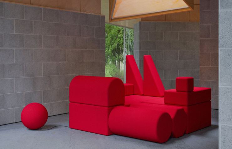 Les sofas Pilot du studio Tang Badham s’apparentent à des jeux de construction grandeur nature.