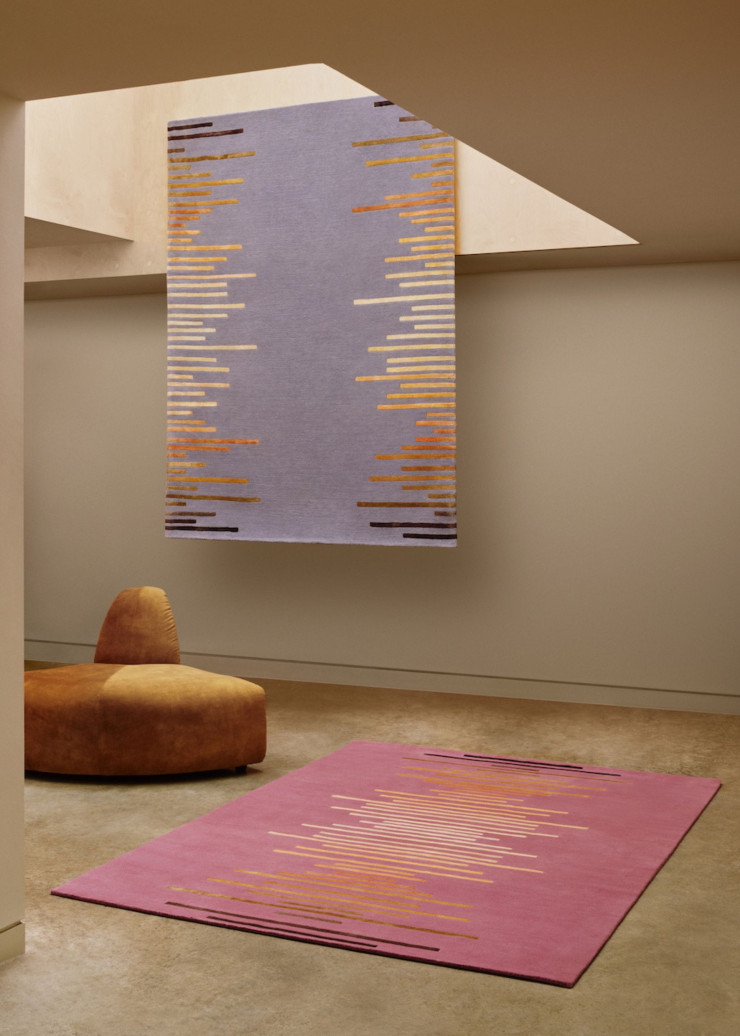 Tapis « Impulse » et « Ingots » par Deirdre Dyson.