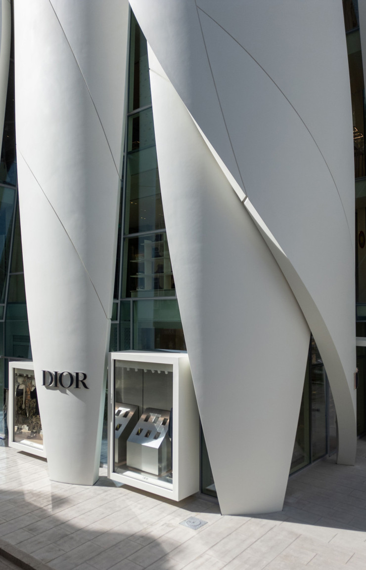 La nouvelle boutique Dior de Genève, imaginée par Christian de Portzamparc. © Jonathan Taylor