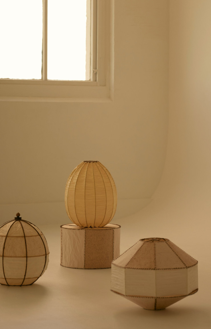 Les lampes de Lana Launay sont composées de modules à empiler.