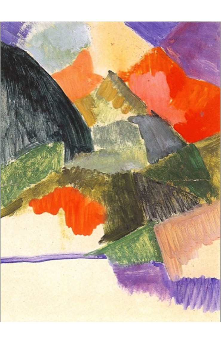 Les « Rochers de Montreux » de Sonia Delaunay, 1914.