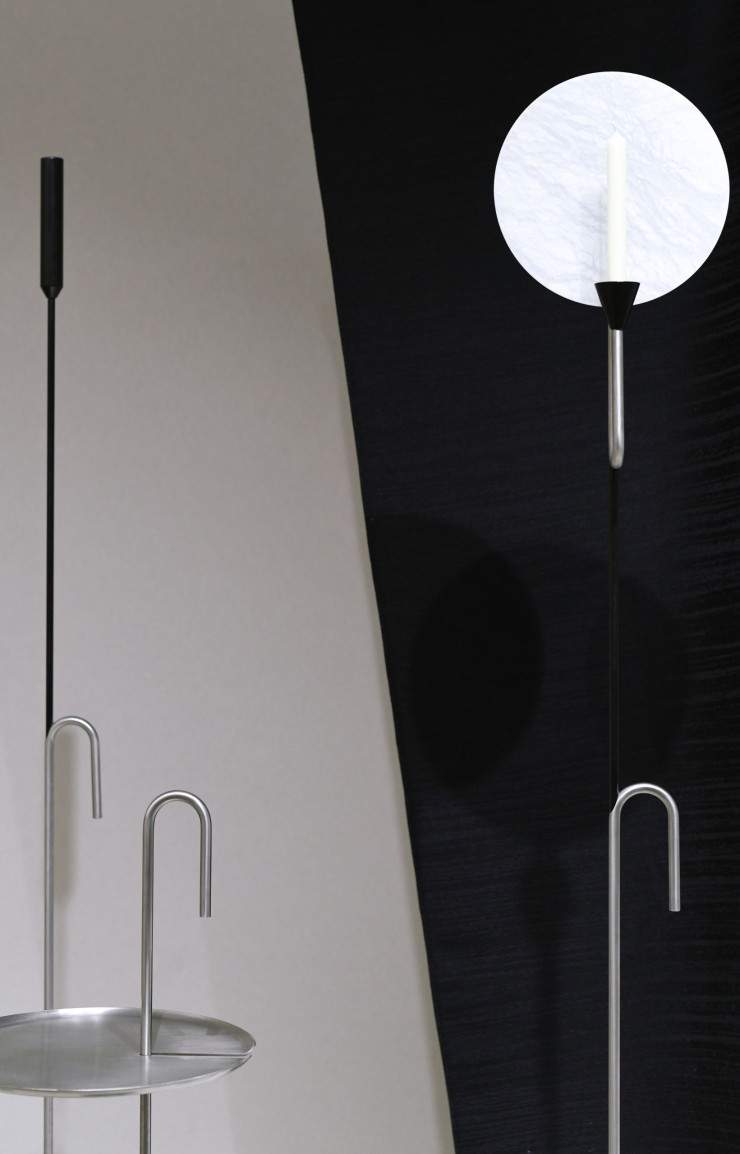 La collection « Baton » de Ronan Bouroullec, sublimée par une scénographie graphique. © Celia Spenard-Ko
