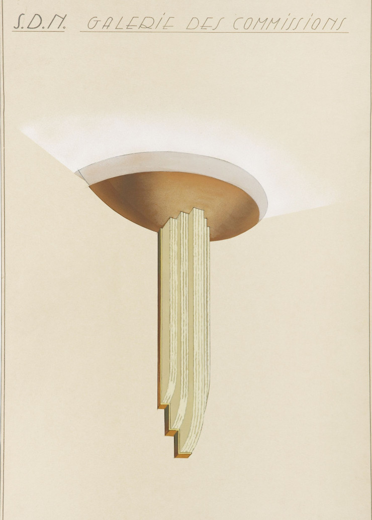Projet du modèle 650 réalisé en 1935 pour la Société des Nations, à Genève.