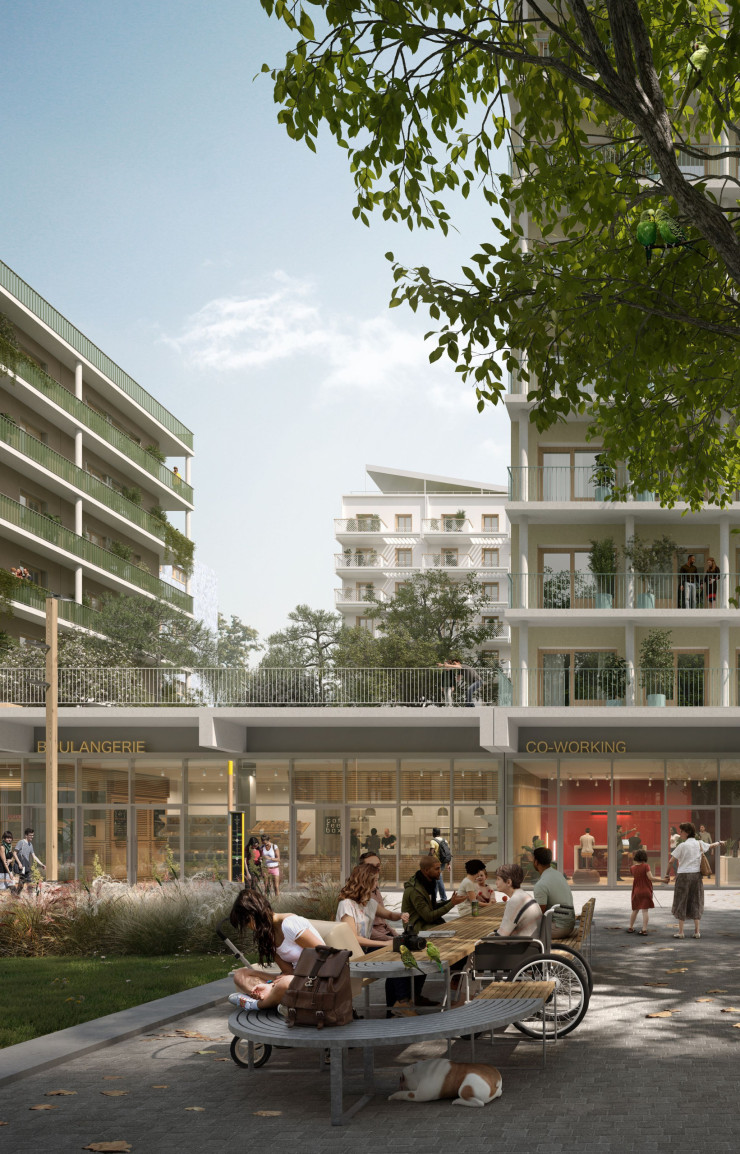 Le mobilier urbain inclusif imaginé pour le Village des athlètes.