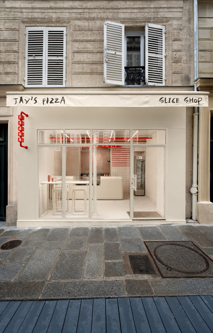 Jay’s Pizza, mini comptoir de pizza vendue à la part. (c) Yohann Fontaine