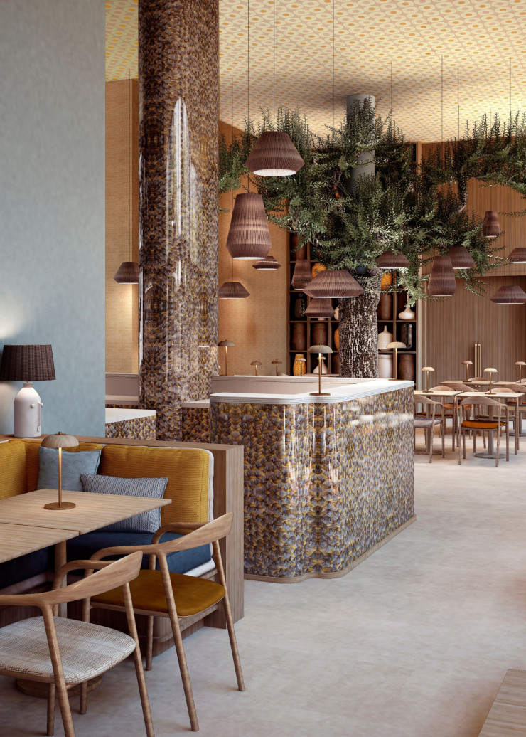 Restaurant du grand hôtel Le Garibaldi, à Nice.