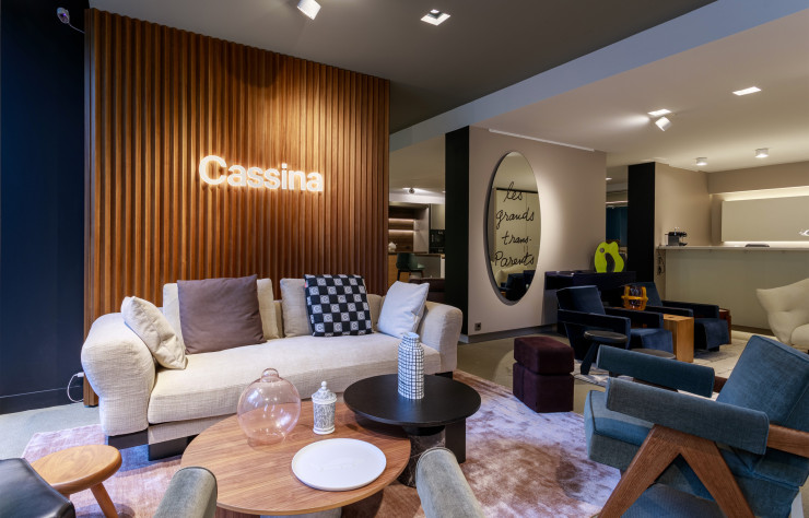 Branded space Cassina au sein du showroom Jbonet