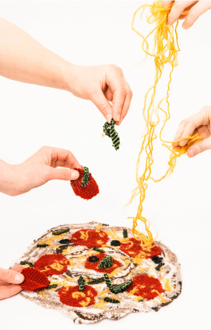 Projey « Pizza Time » du studio Flétta en collaboration avec Ýrúrarí.
