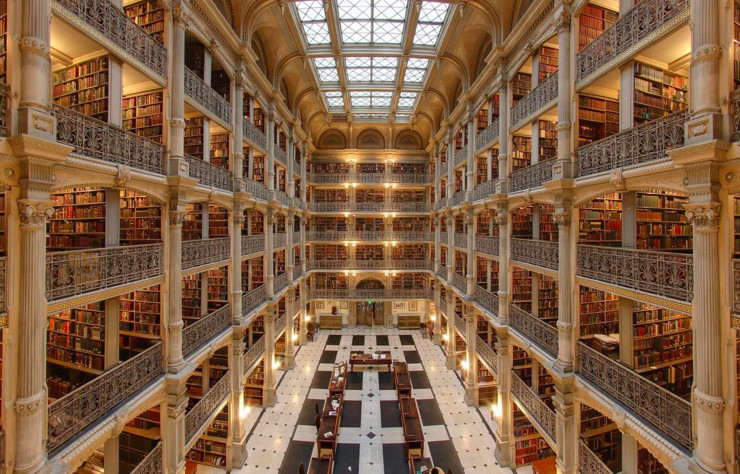 La bibliothèque George Peabody.