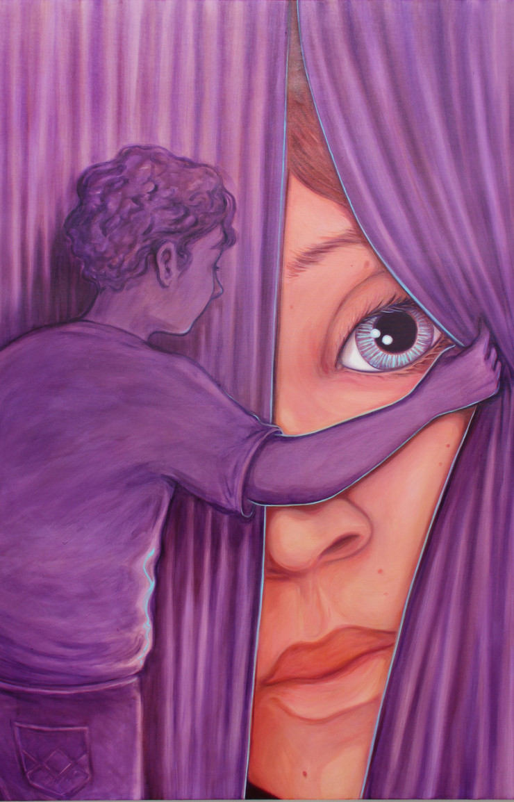 Lise Stoufflet, « Disproportions », 2023. Huile sur toile, 170 x 120 cm. Courtesy Galerie PACT.