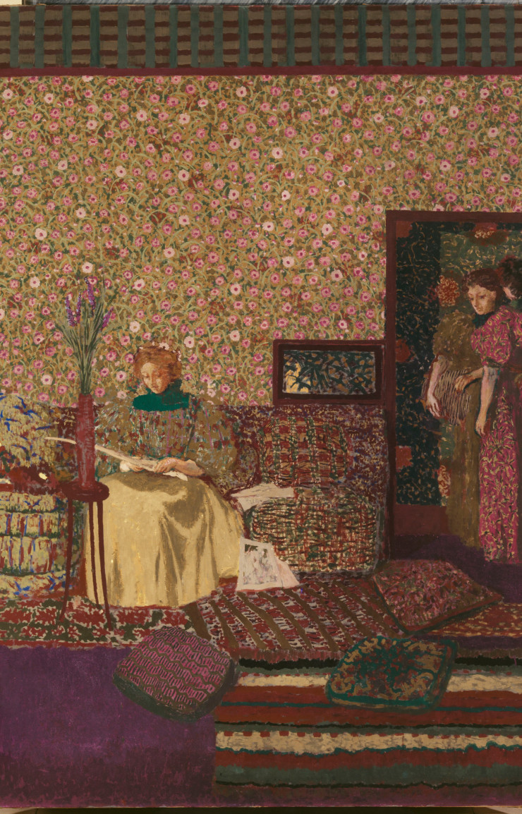 Edouard Vuillard, L’intimité, Personnages dans un intérieur, 1896. Peinture à la colle sur toile. Photo : © Paris Musées, Petit Palais, musée des Beaux-Arts de la Ville de Paris
