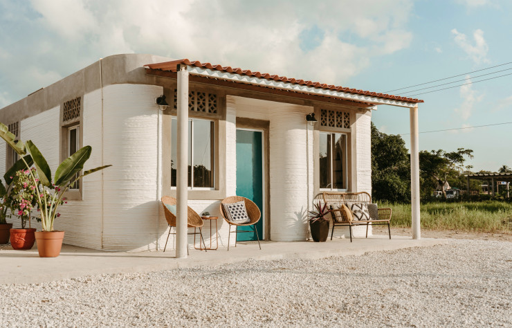 Une maison imprimée en 3D par NewStory Project et ICON à Mexico. © Credit Joshua Perez