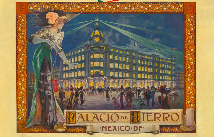 Inauguration des nouveaux magasins El Palacio de Hierro, 1911 Mexico, Historical Archives of El Palacio de Hierro, TL028, à l’occasion de l’exposition « La Saga des grands magasins » à la Cité de l’architecture et du patrimoine. © Mexico, Historical Archives of El Palacio