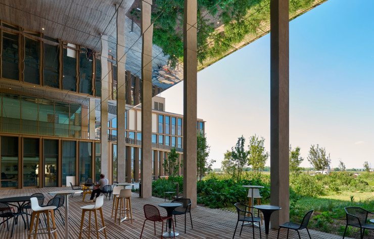In’Cube qui comprend 2 900 mètres carrés d’espaces végétalisés, fait partie du projet du Grand Paris.