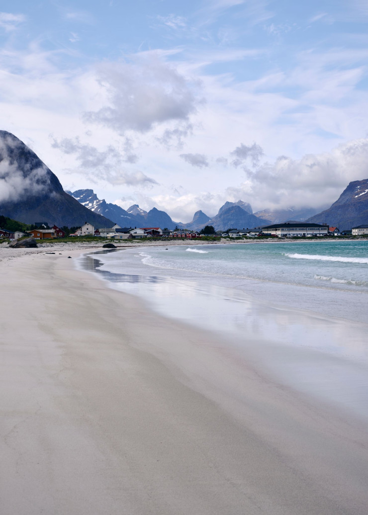 Entre Flakstad et Ramberg, les plages de sable blanc et la mer turquoise. © Laurent Fabre