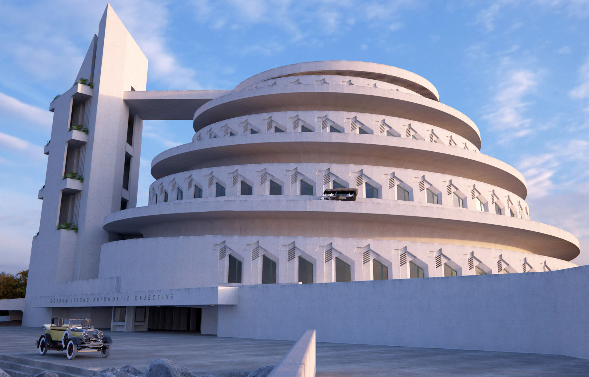 david-romero-frank-lloyd-wright-inacheve-projet-gordon-strong-automobile-objective