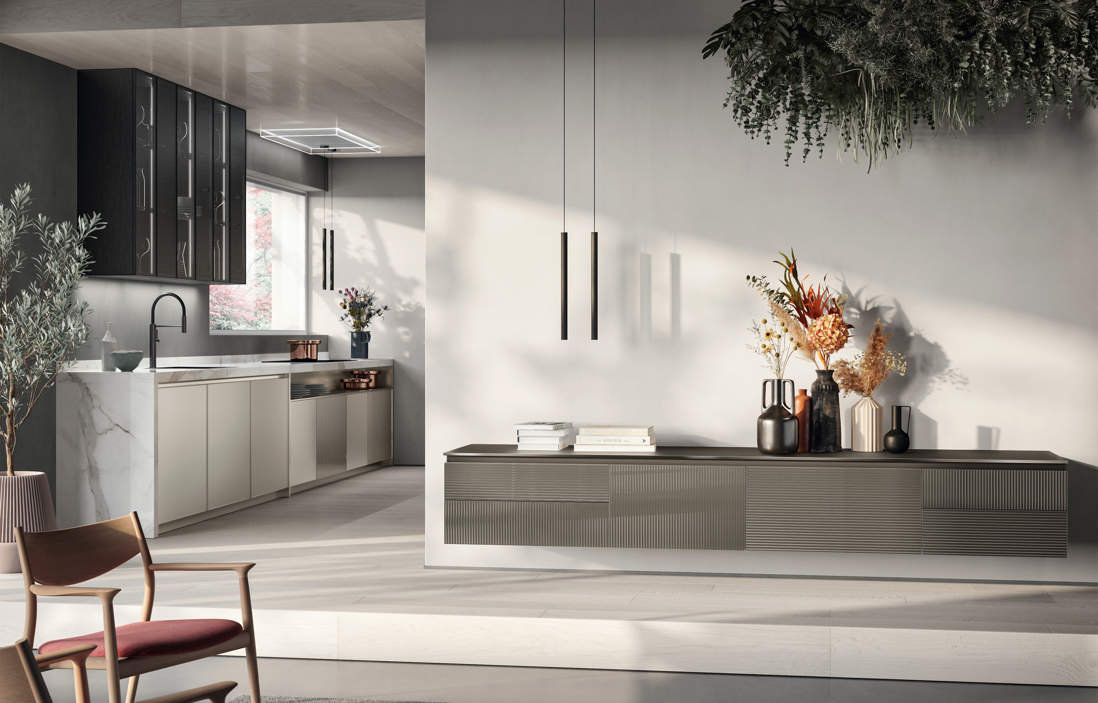 Noire, transparente, boisée... La rédaction d'IDEAT décrypte les trois tendances à adopter dans sa cuisine cette année, Paris, France